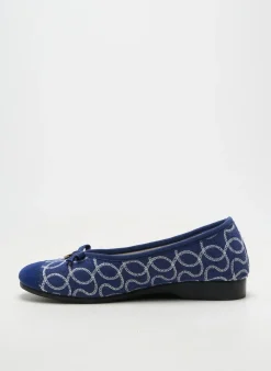 Chaussons/pantoufles Semelflex Bleu Talon Plat Jusqu'à 3cm