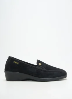 Chaussons/pantoufles Semelflex Noir Talon Plat Jusqu'à 3cm