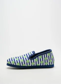 Chaussons/pantoufles Semelflex Bleu Talon Plat Jusqu'à 3cm