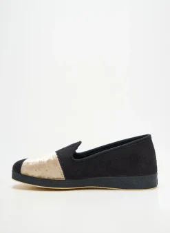 Chaussons/pantoufles Semelflex Noir Talon Plat Jusqu'à 3cm