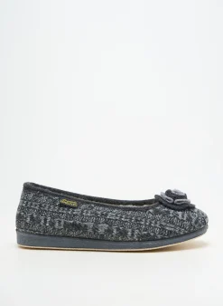 Chaussons/pantoufles Semelflex Gris Talon Plat Jusqu'à 3cm