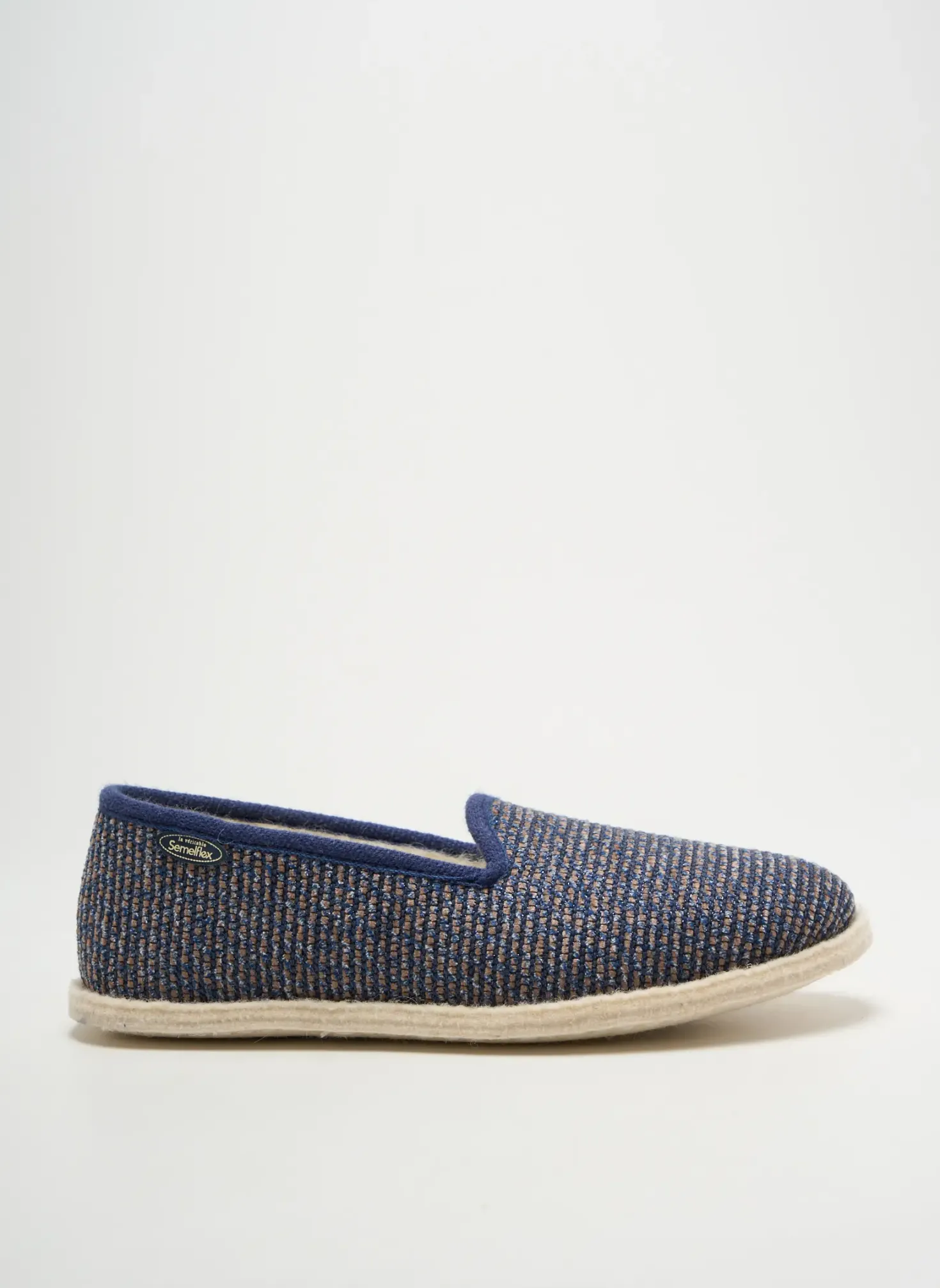 Chaussons/pantoufles Semelflex Bleu Talon Plat Jusqu'à 3cm