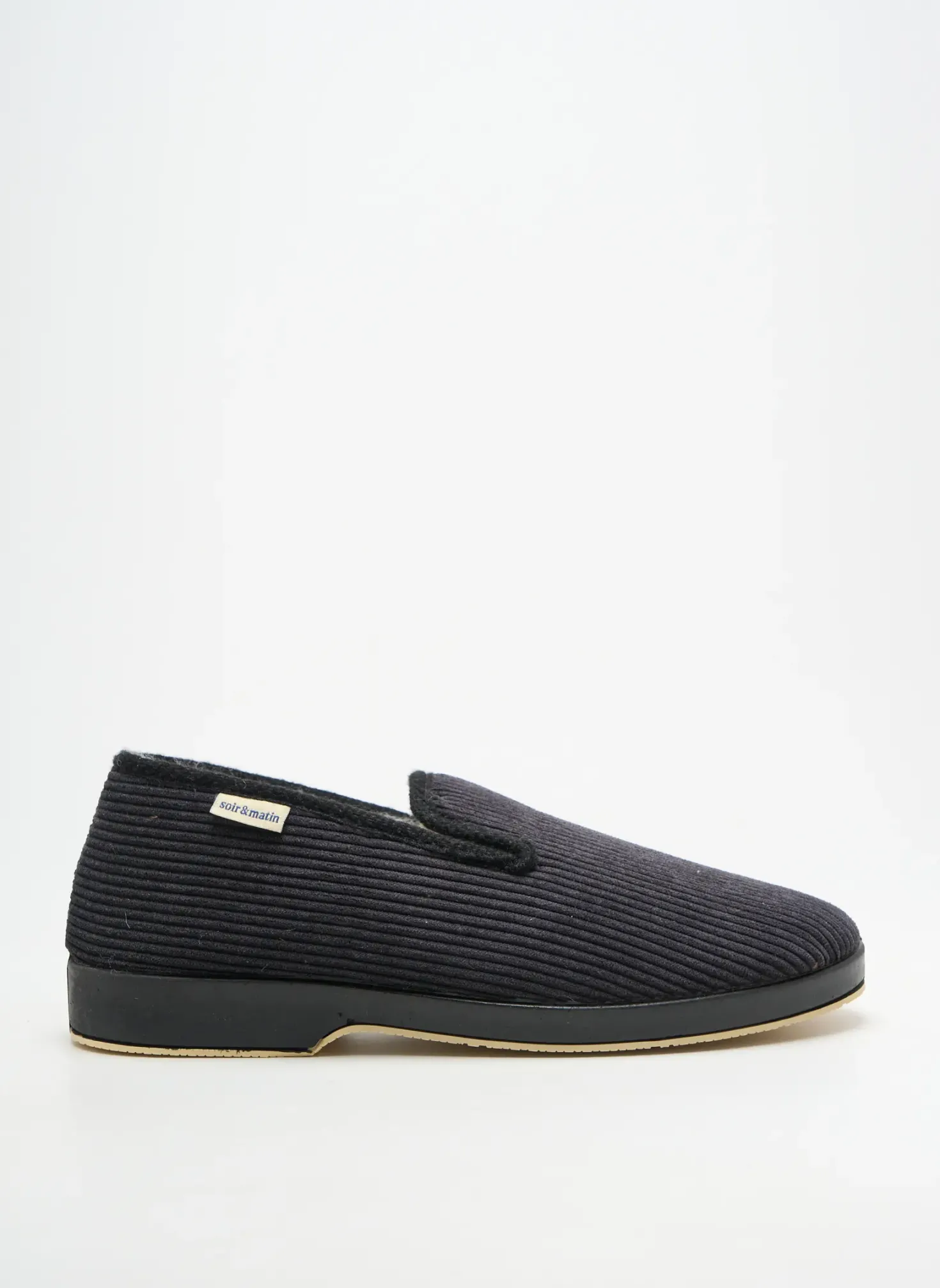 Chaussons/pantoufles Soir Et Matin Noir Bout Rond