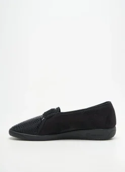 Chaussons/pantoufles Soir Et Matin Noir Talon Plat Jusqu'à 3cm
