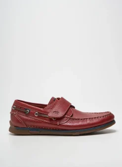 Chaussures Bâteau Fluchos Rouge Bout Rond