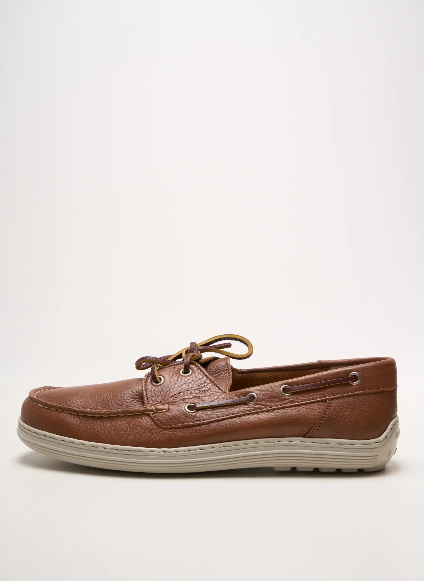 Chaussures Bâteau Notton Marron Bout Carré