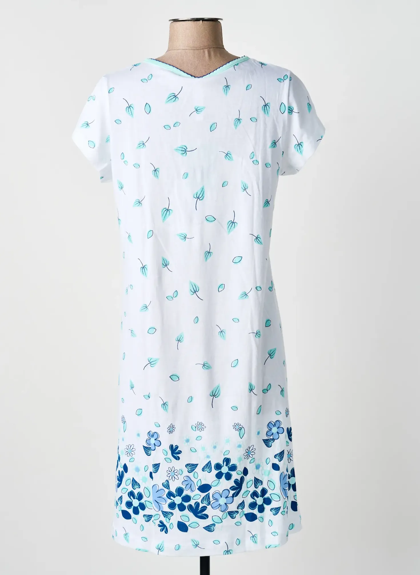 Chemise De Nuit Arabesco Bleu