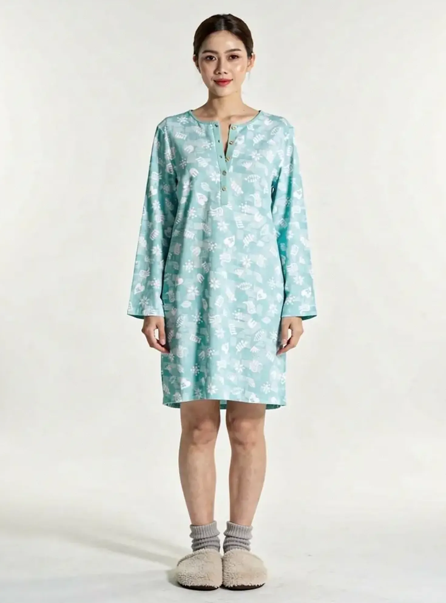 Chemise De Nuit Massana Bleu