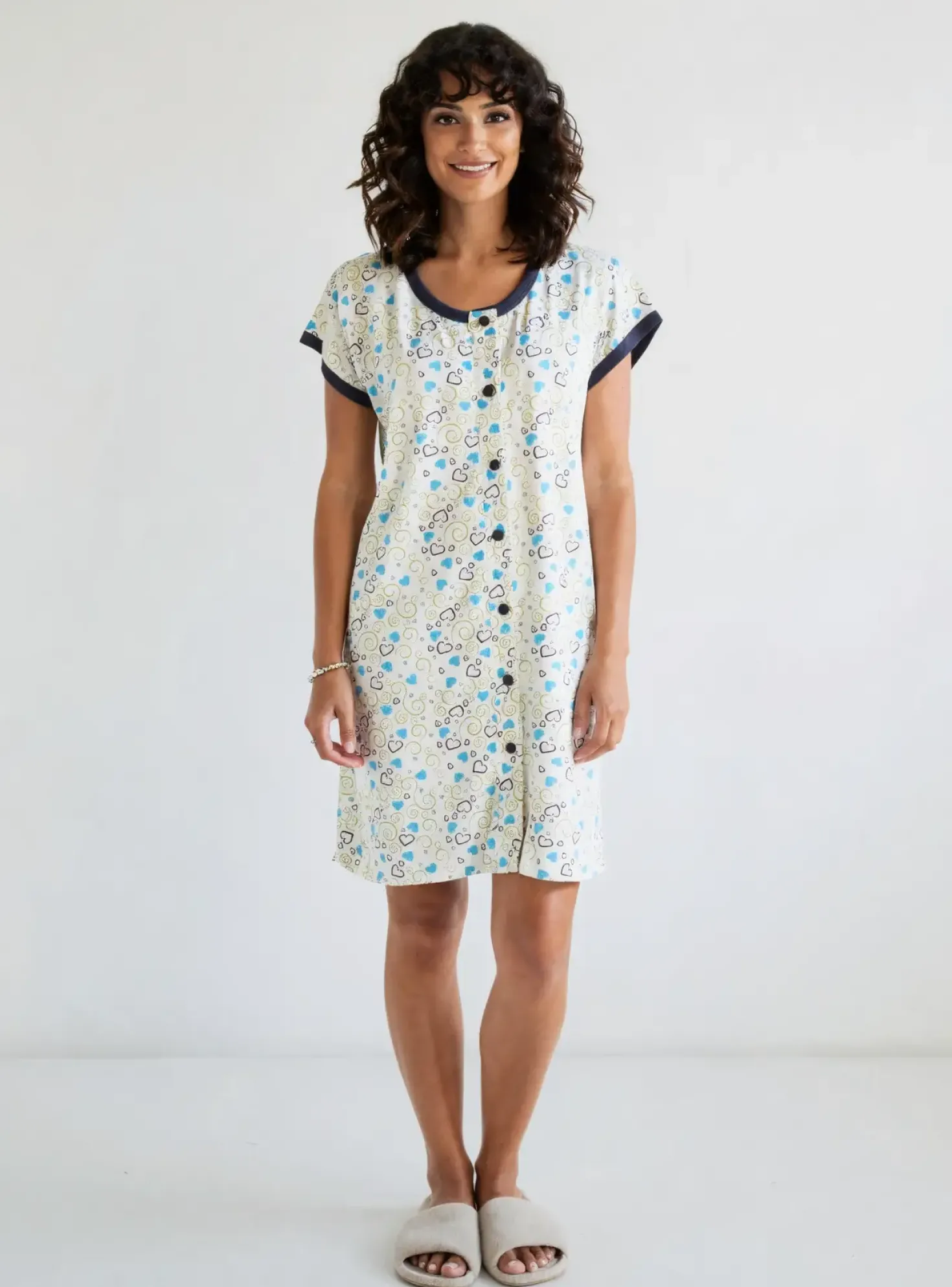 Chemise De Nuit Reglisse Blanc