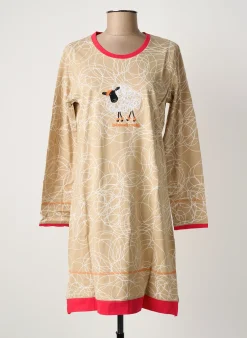 Chemise De Nuit Rose Pomme Beige