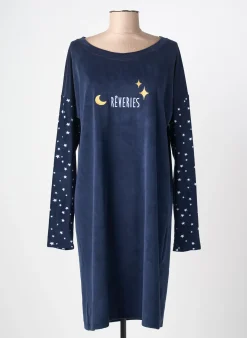 Chemise De Nuit Rose Pomme Bleu