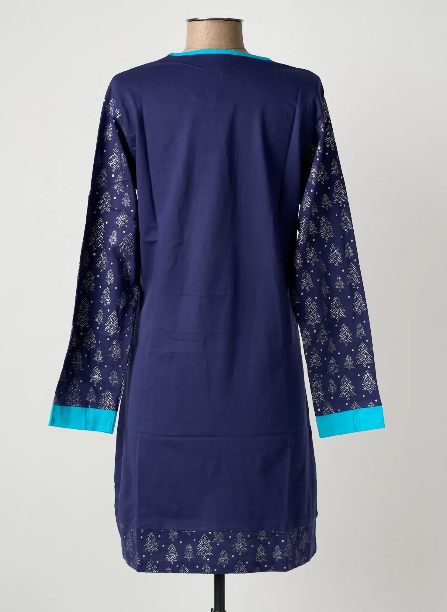 Chemise De Nuit Rose Pomme Bleu