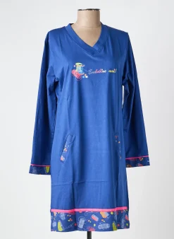 Chemise De Nuit Rose Pomme Bleu