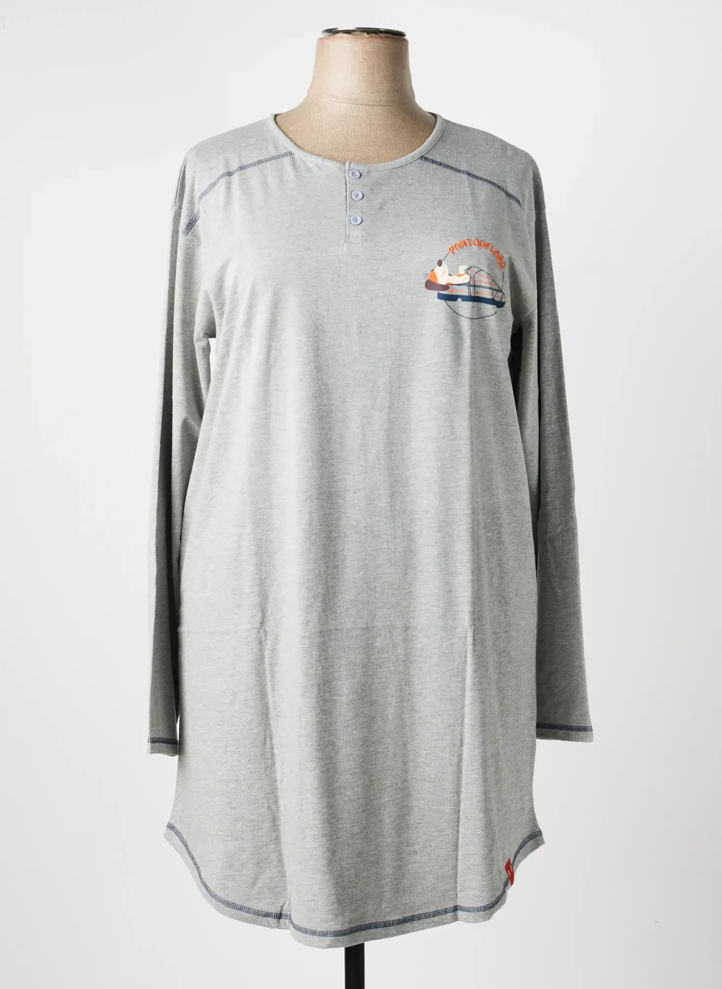 Chemise De Nuit Rose Pomme Gris