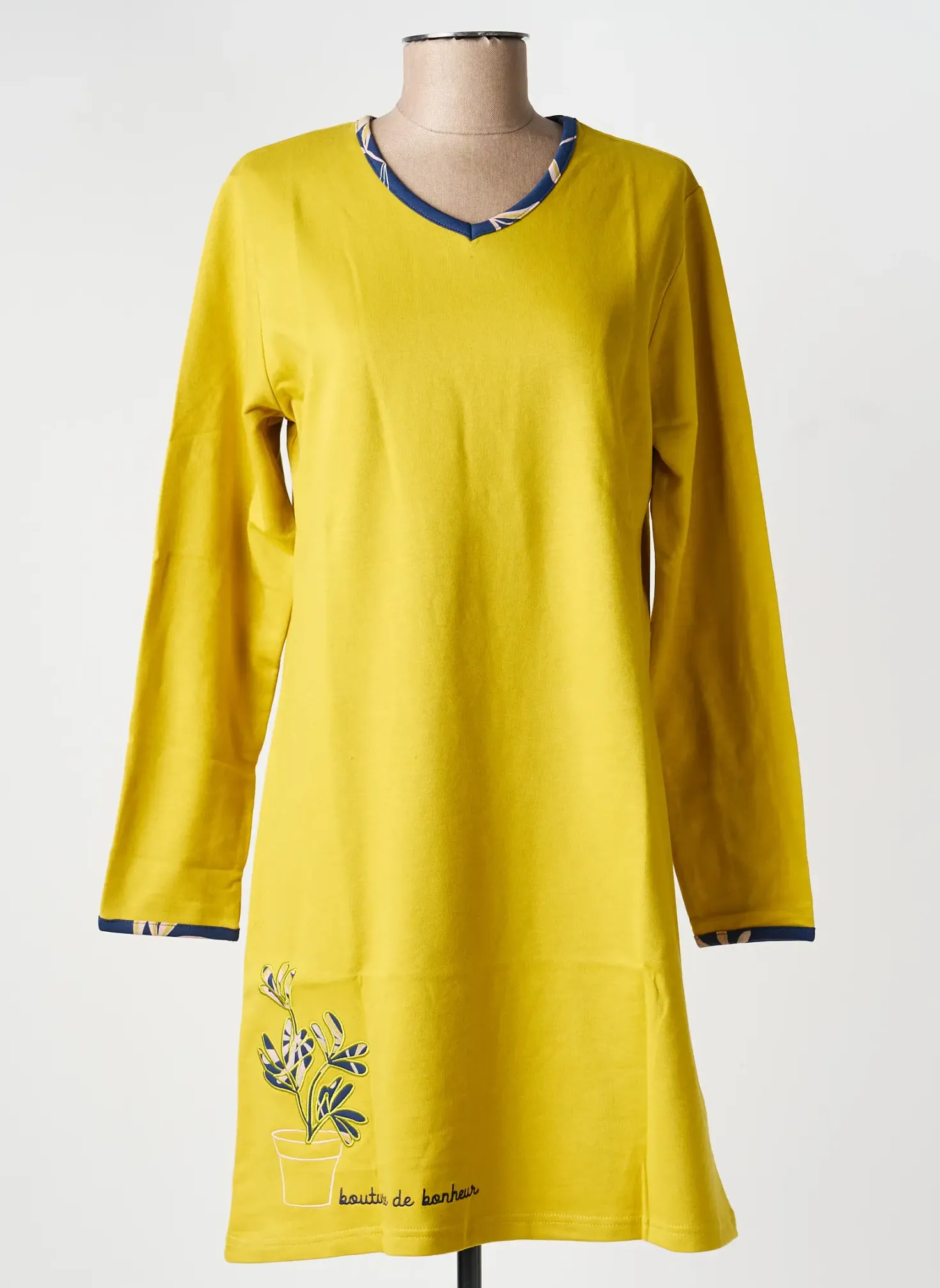 Chemise De Nuit Rose Pomme Jaune