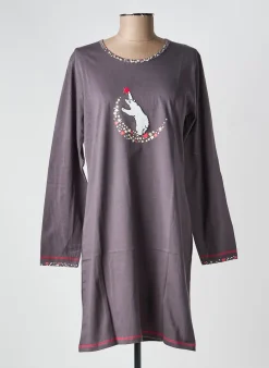 Chemise De Nuit Rose Pomme Marron
