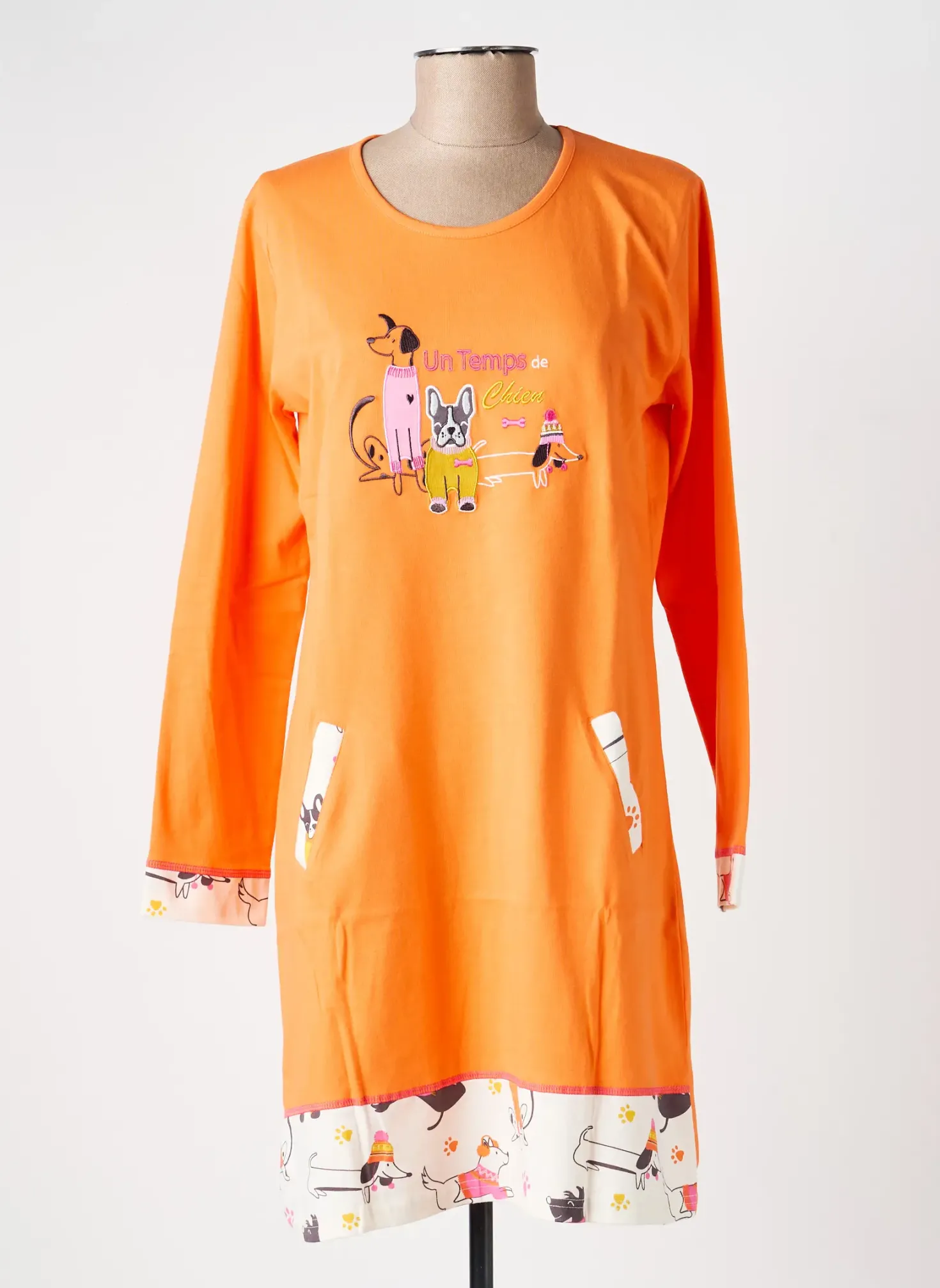 Chemise De Nuit Rose Pomme Orange