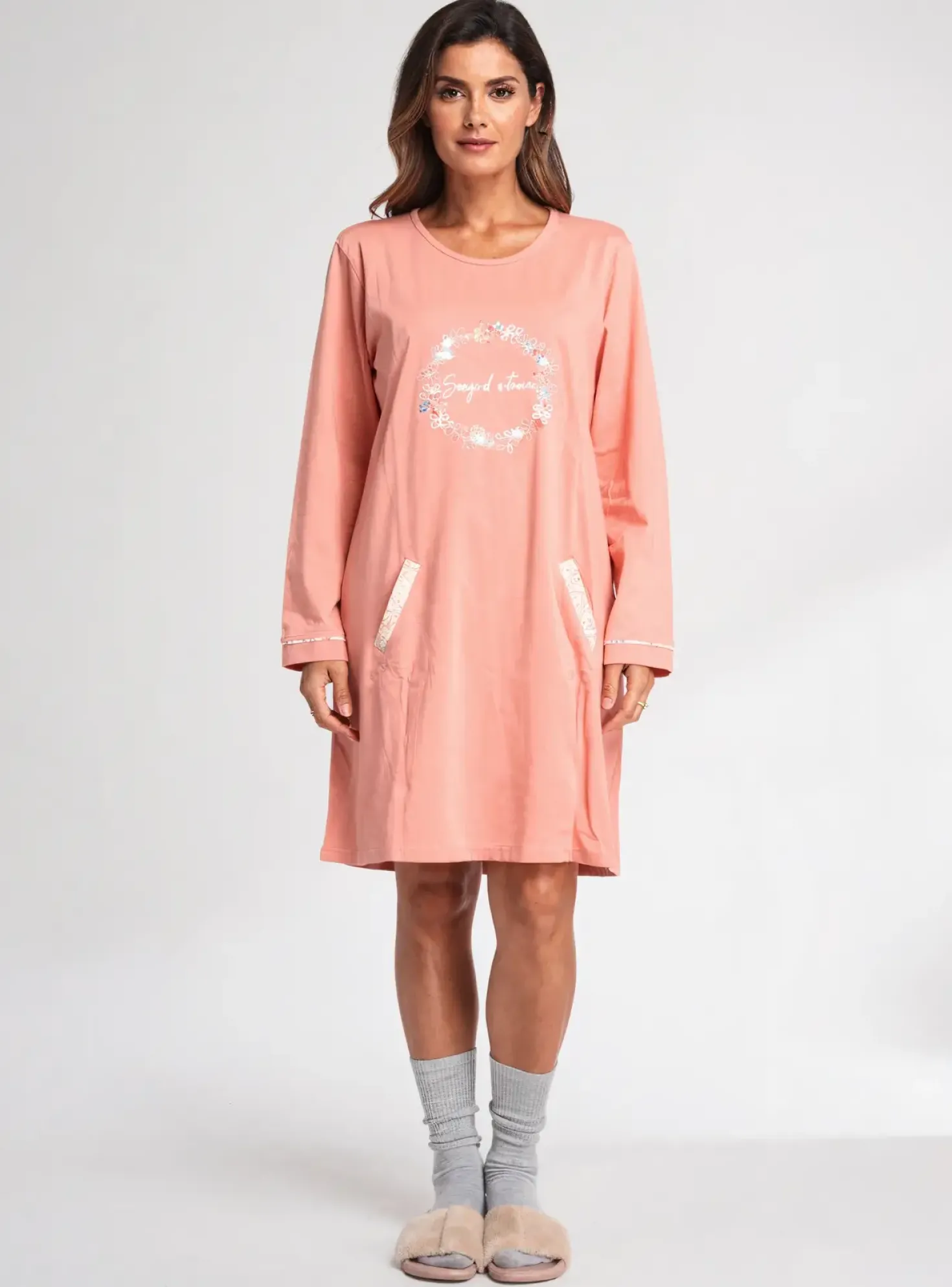 Chemise De Nuit Rose Pomme Rose