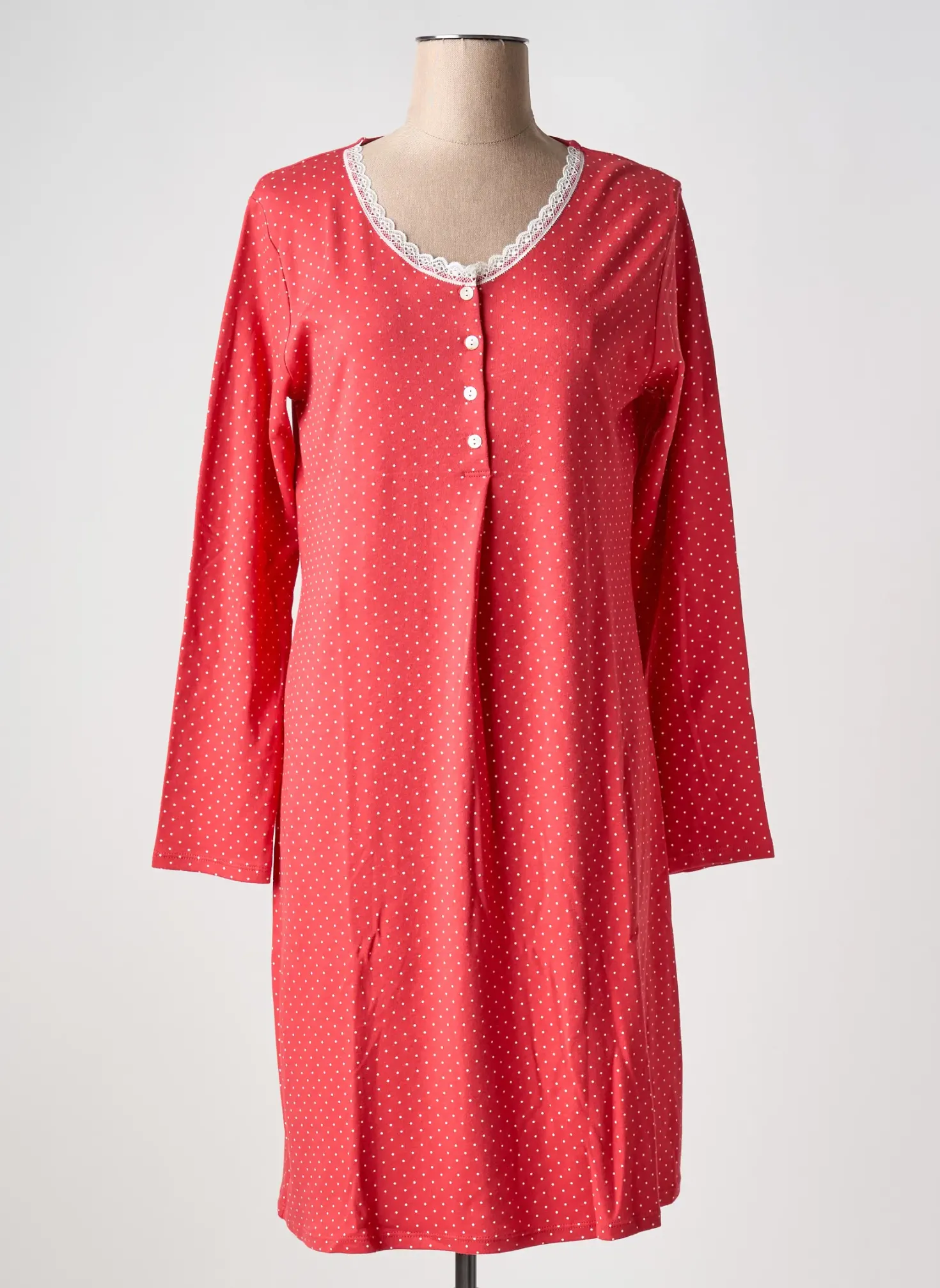 Chemise De Nuit Vania Rouge