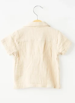 Chemise Manches Courtes Noppies Beige