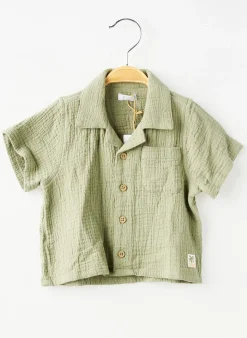 Chemise Manches Courtes Noppies Vert