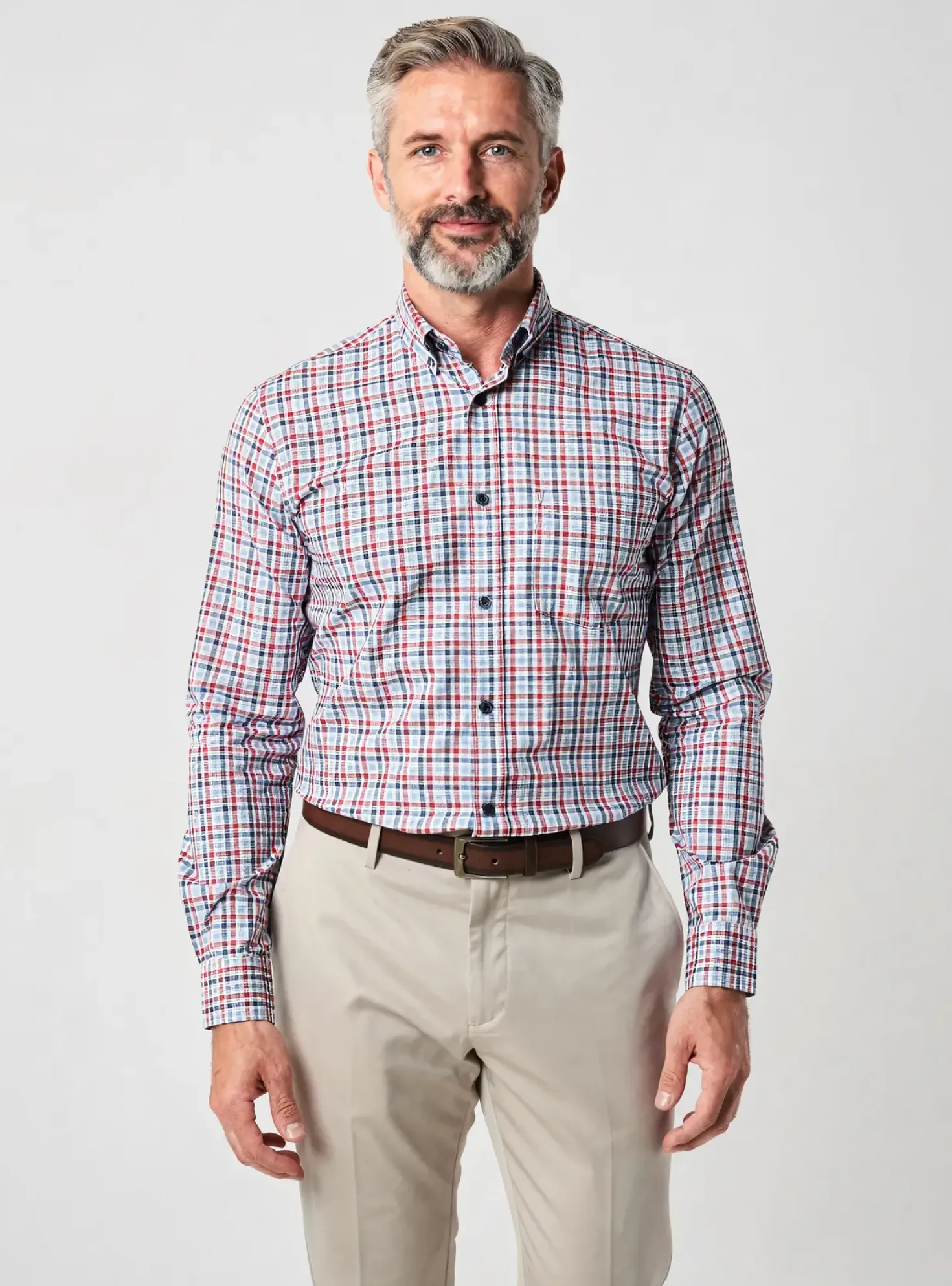 Chemise Manches Longues Damart Bleu