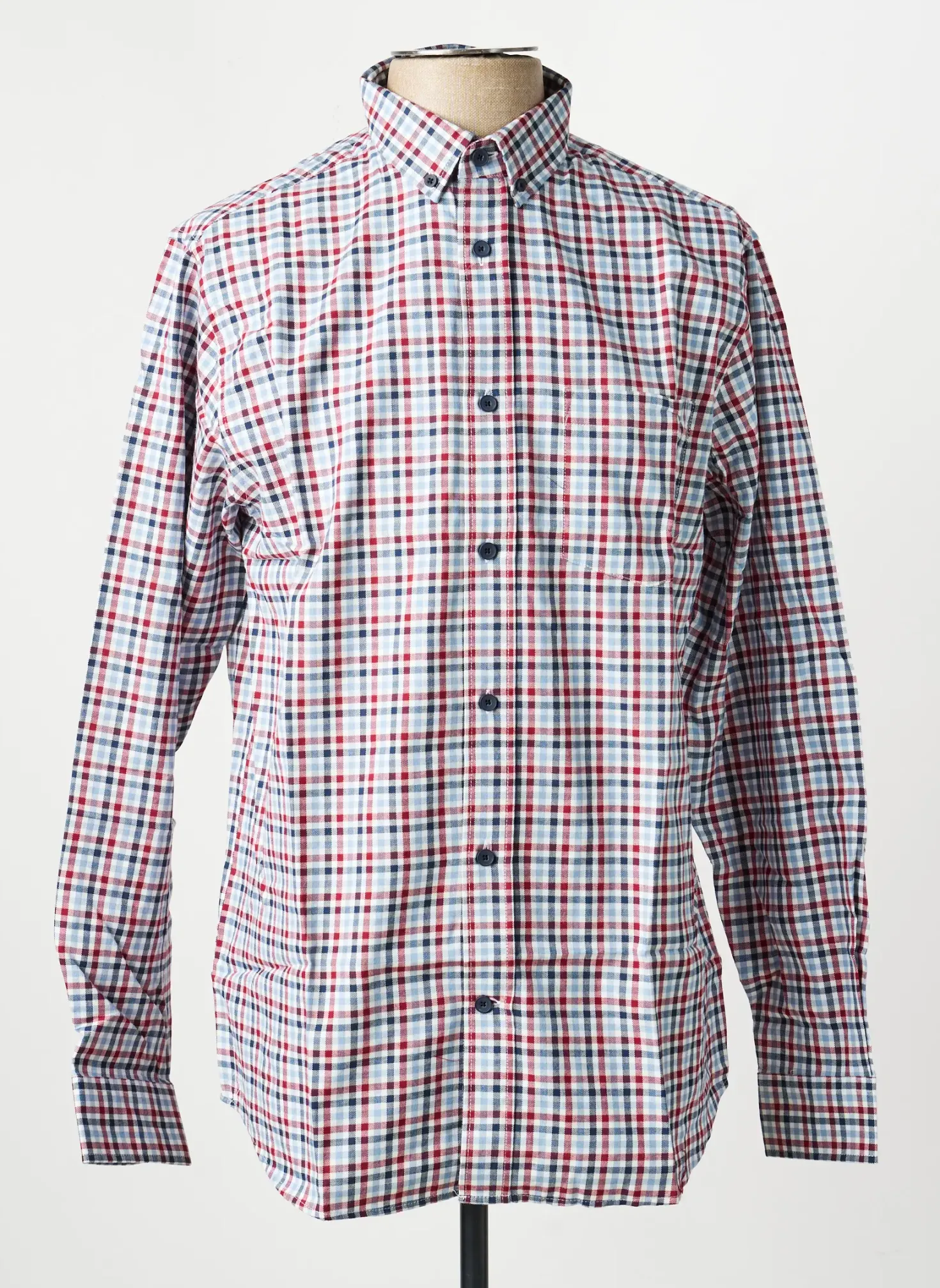 Chemise Manches Longues Damart Bleu
