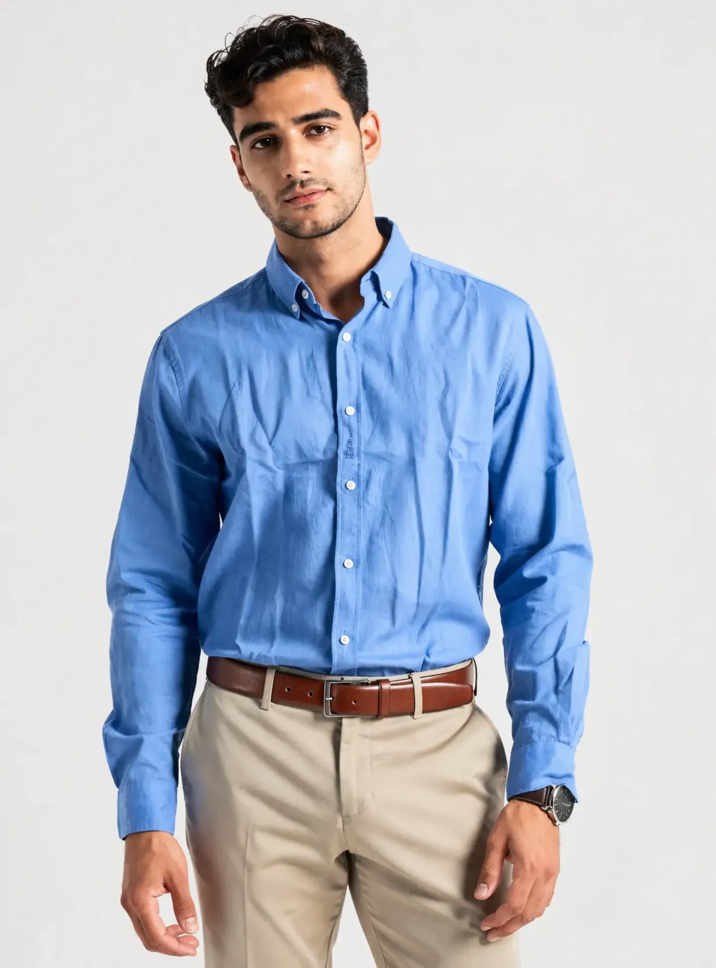 Chemise Manches Longues Ecoalf Bleu