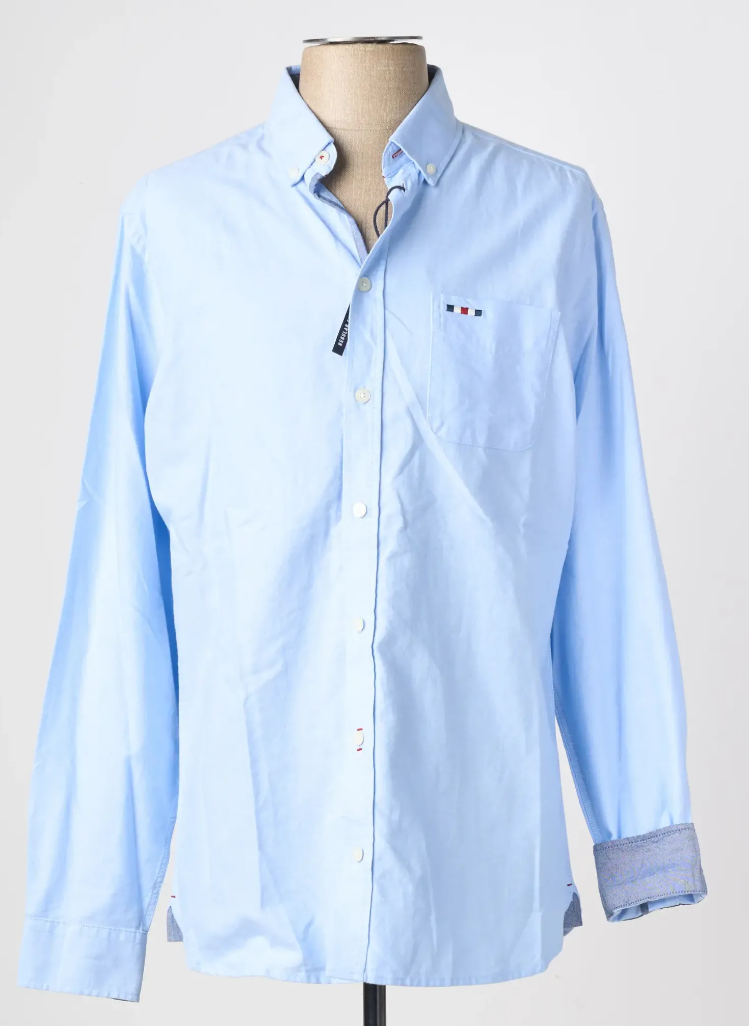 Chemise Manches Longues Fq1924 Bleu