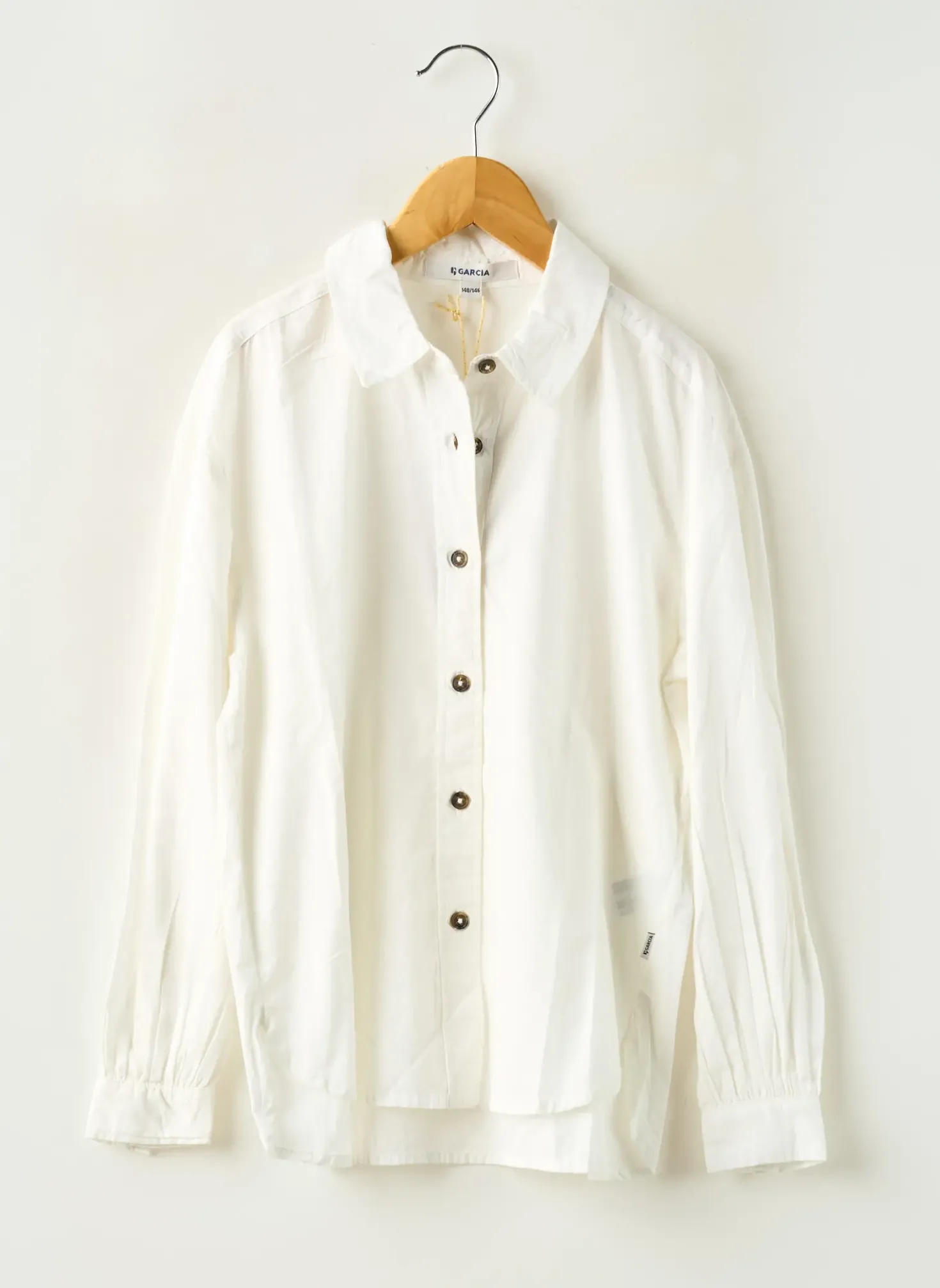 Chemise Manches Longues Garcia Blanc