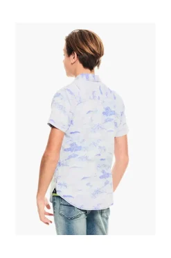 Chemise Manches Longues Garcia Bleu