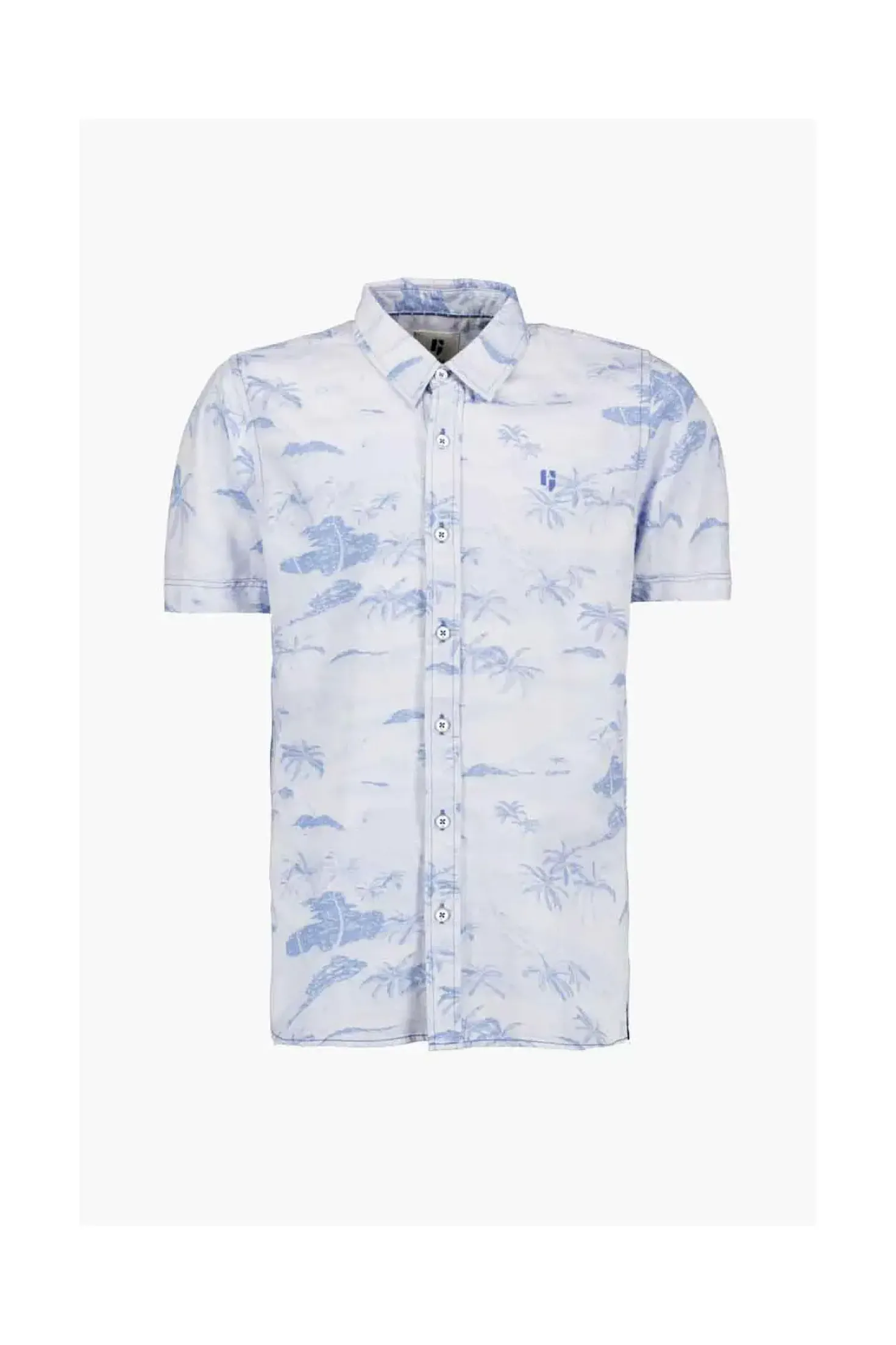 Chemise Manches Longues Garcia Bleu