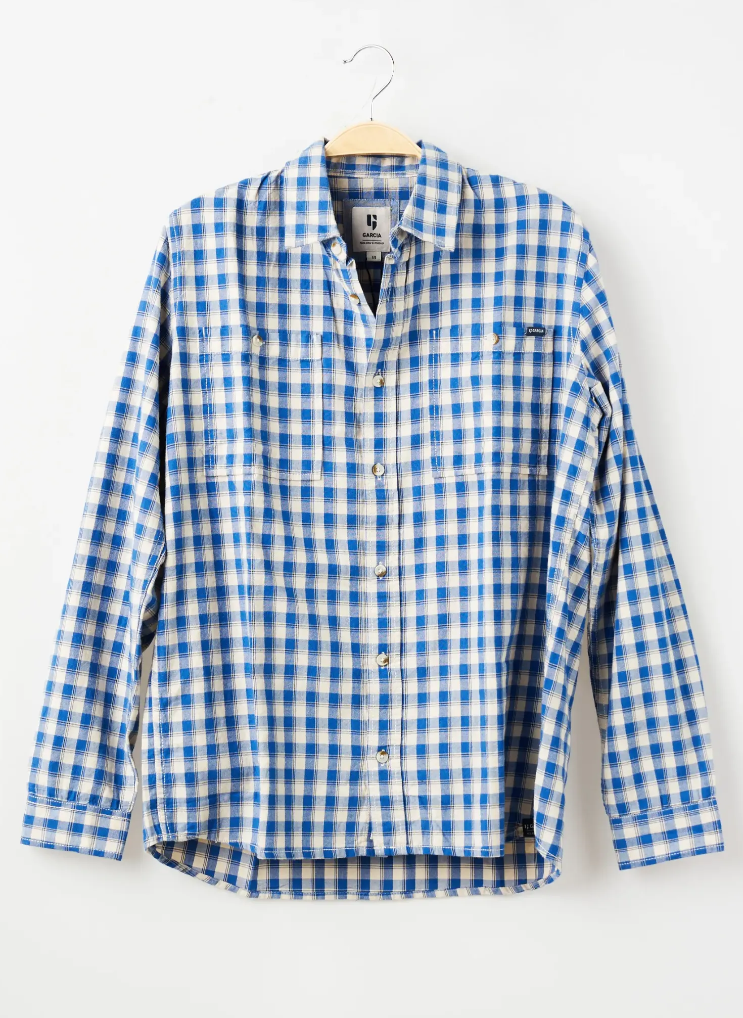 Chemise Manches Longues Garcia Bleu