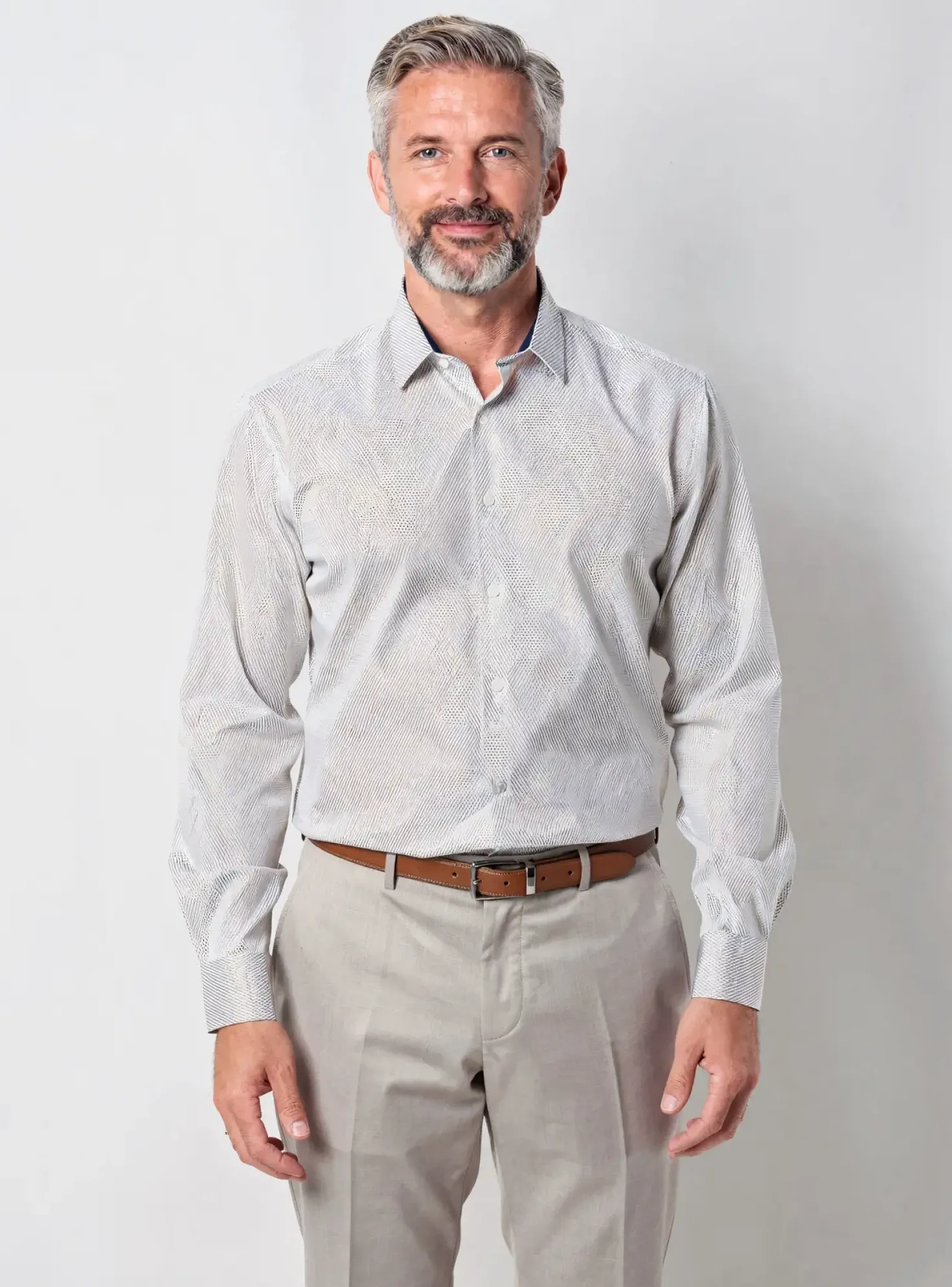 Chemise Manches Longues Hugo Boss Blanc