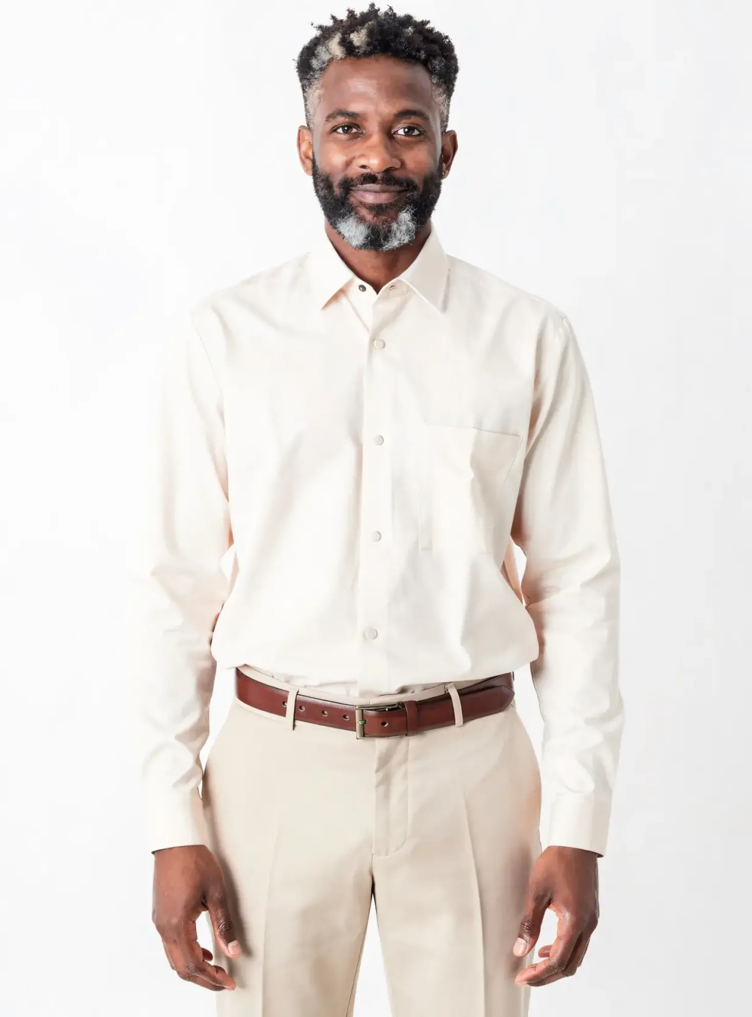 Chemise Manches Longues Hugo Boss Beige
