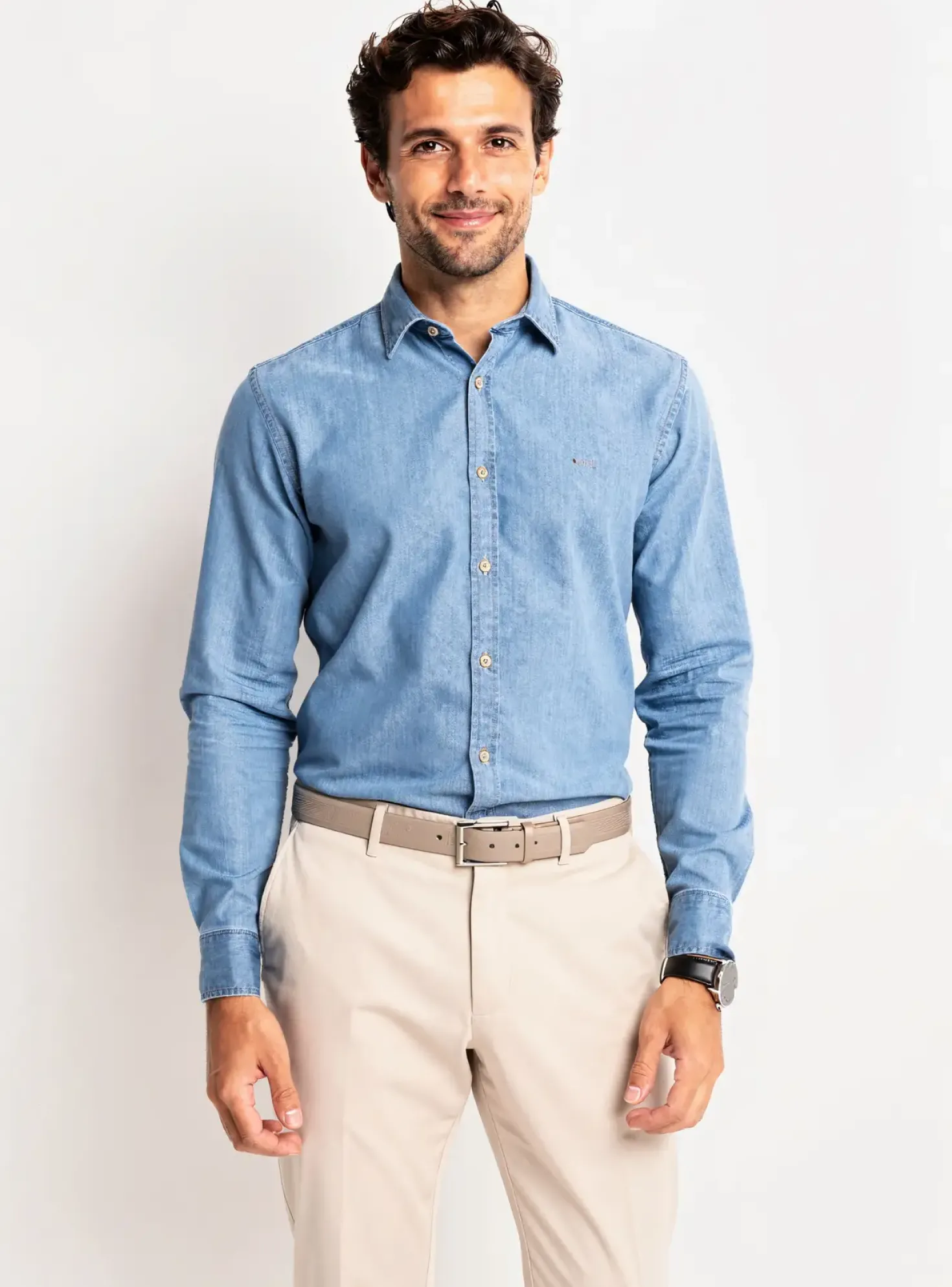 Chemise Manches Longues Hugo Boss Bleu