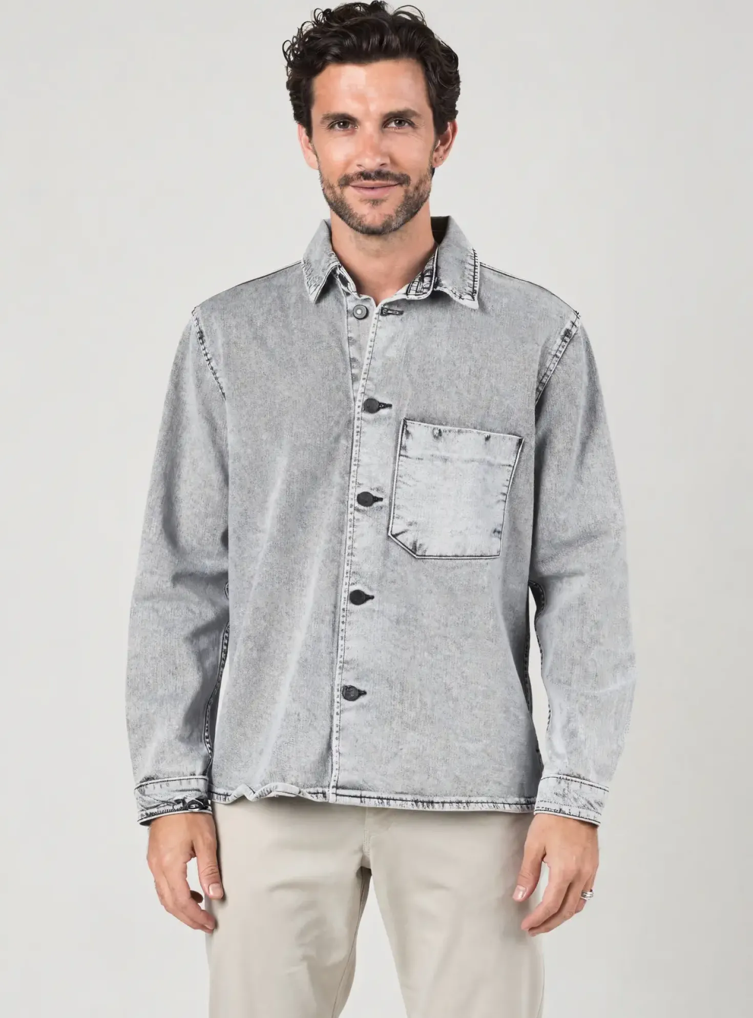 Chemise Manches Longues I8 Denim Gris