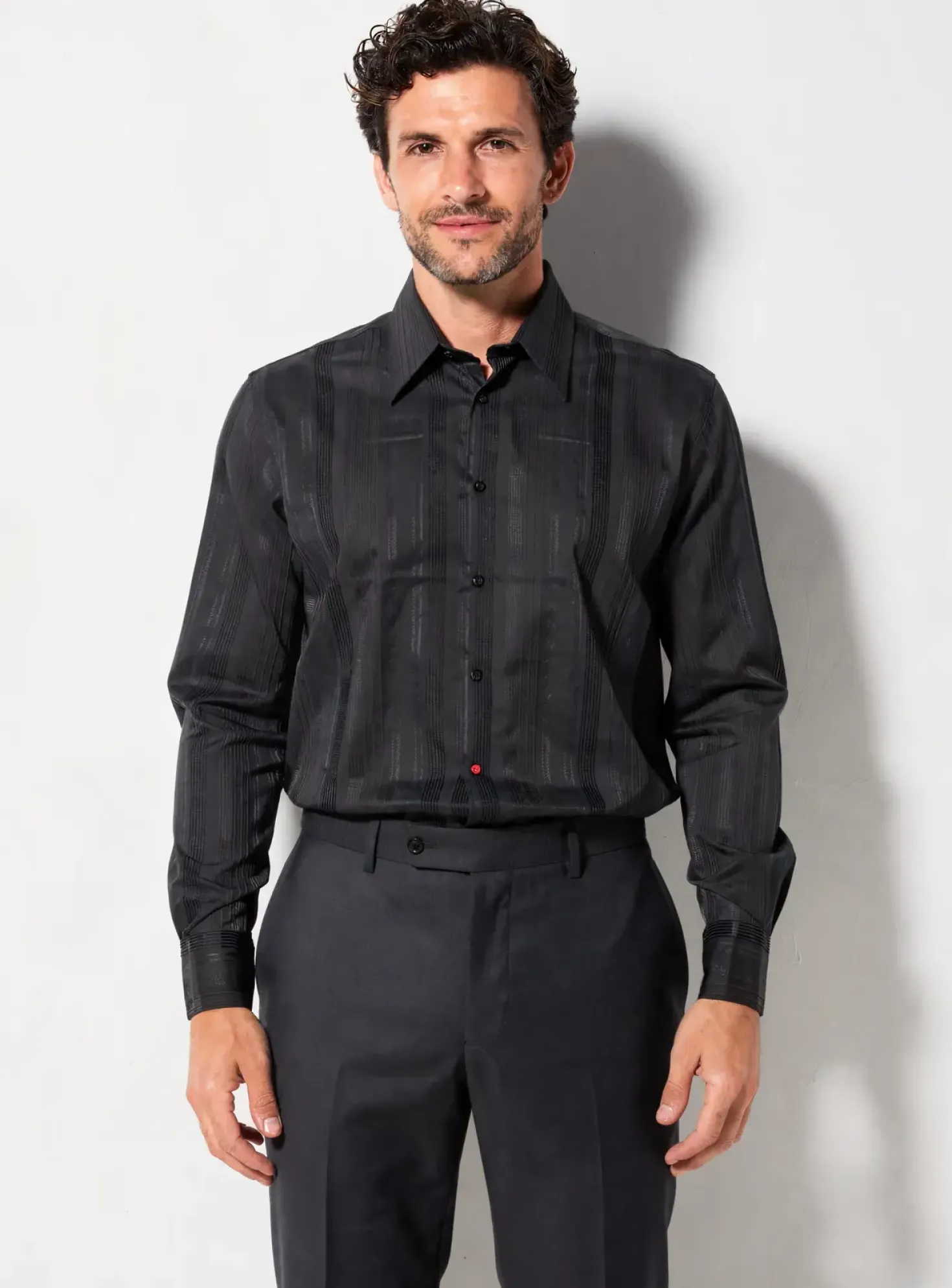Chemise Manches Longues La Cible Rouge Noir