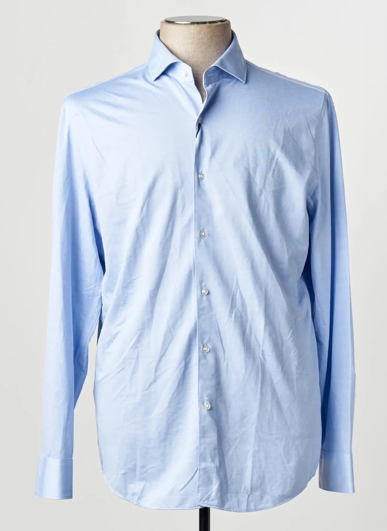 Chemise Manches Longues Mango Bleu
