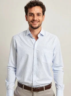 Chemise Manches Longues Marvelis Bleu