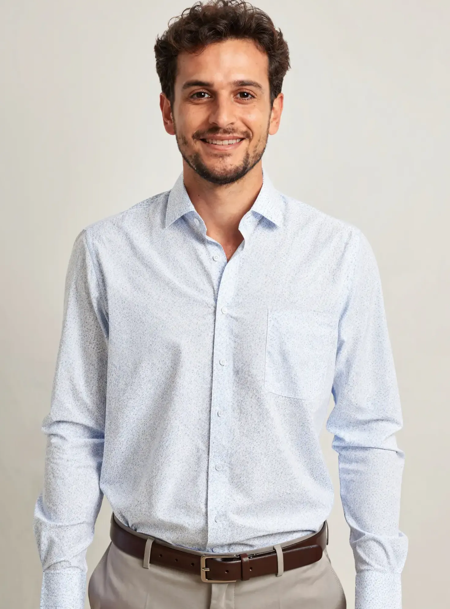Chemise Manches Longues Marvelis Bleu