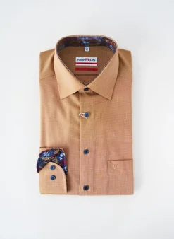 Chemise Manches Longues Marvelis Marron