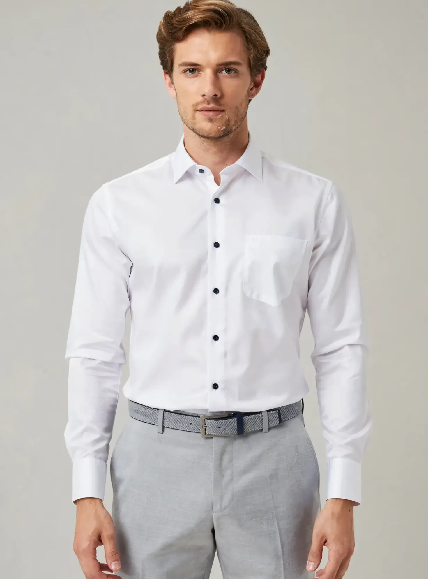 Chemise Manches Longues Marvelis Blanc