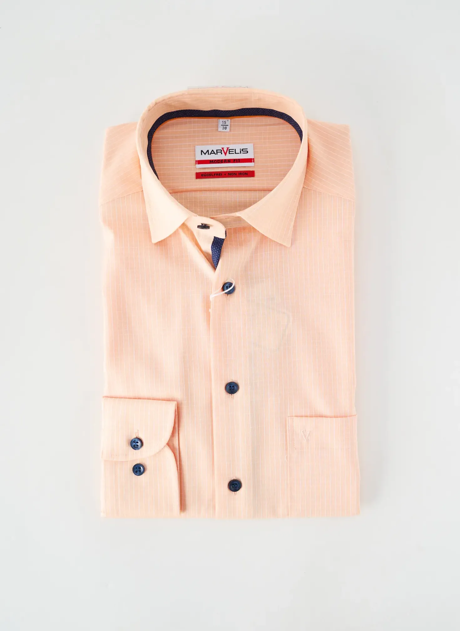 Chemise Manches Longues Marvelis Orange