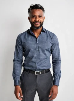 Chemise Manches Longues Olymp Bleu