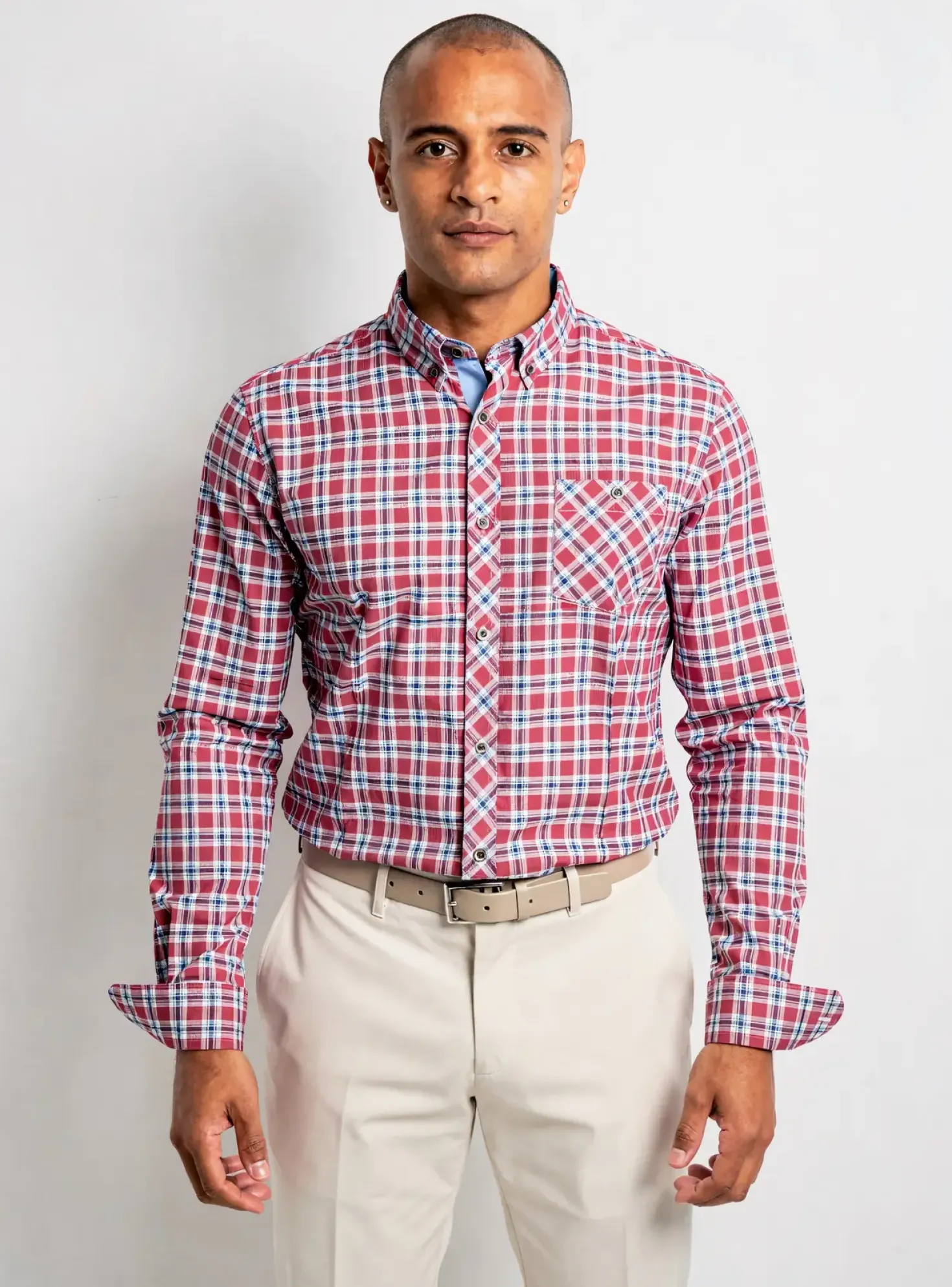Chemise Manches Longues Peter Cofox Rouge