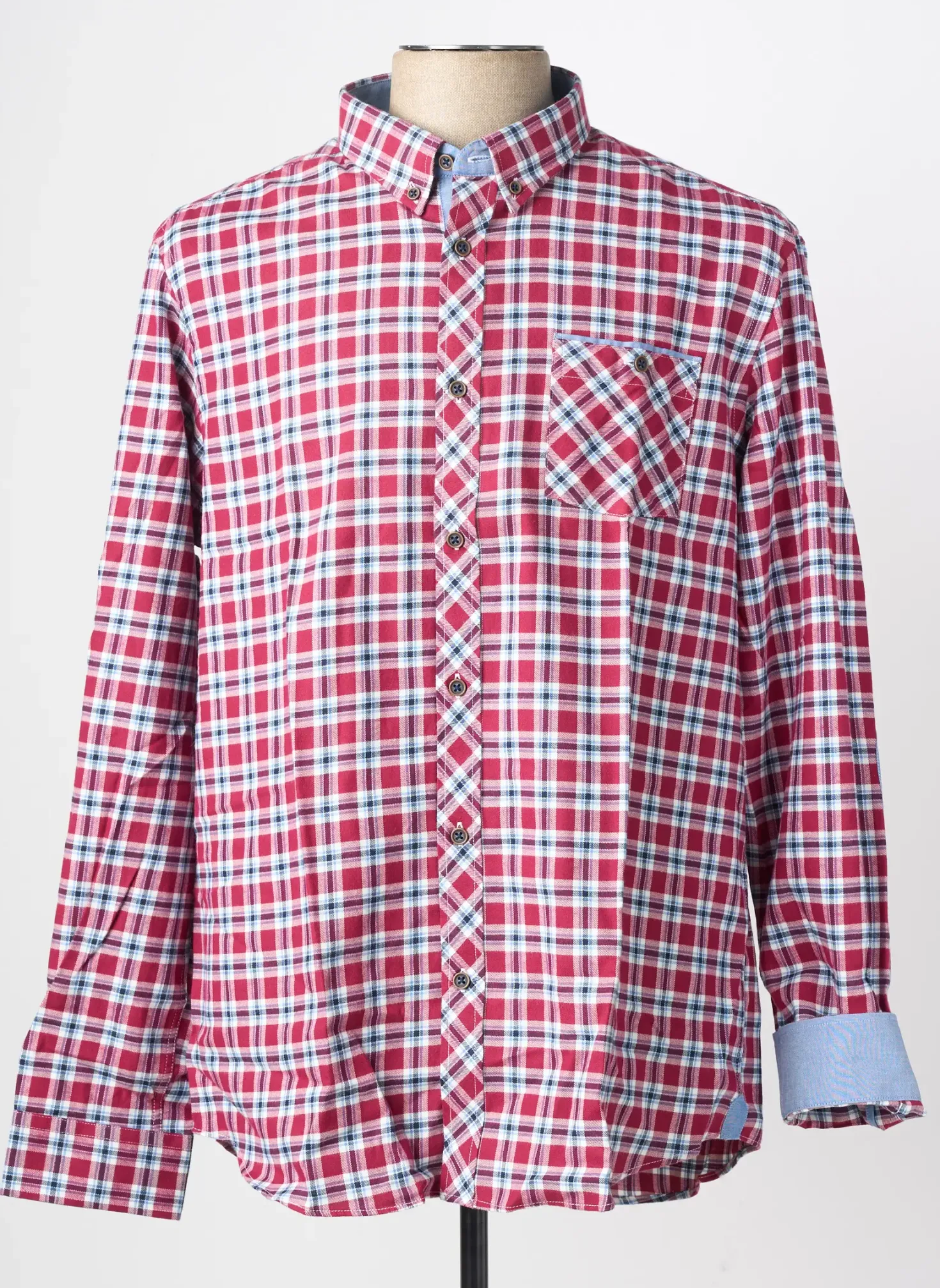 Chemise Manches Longues Peter Cofox Rouge