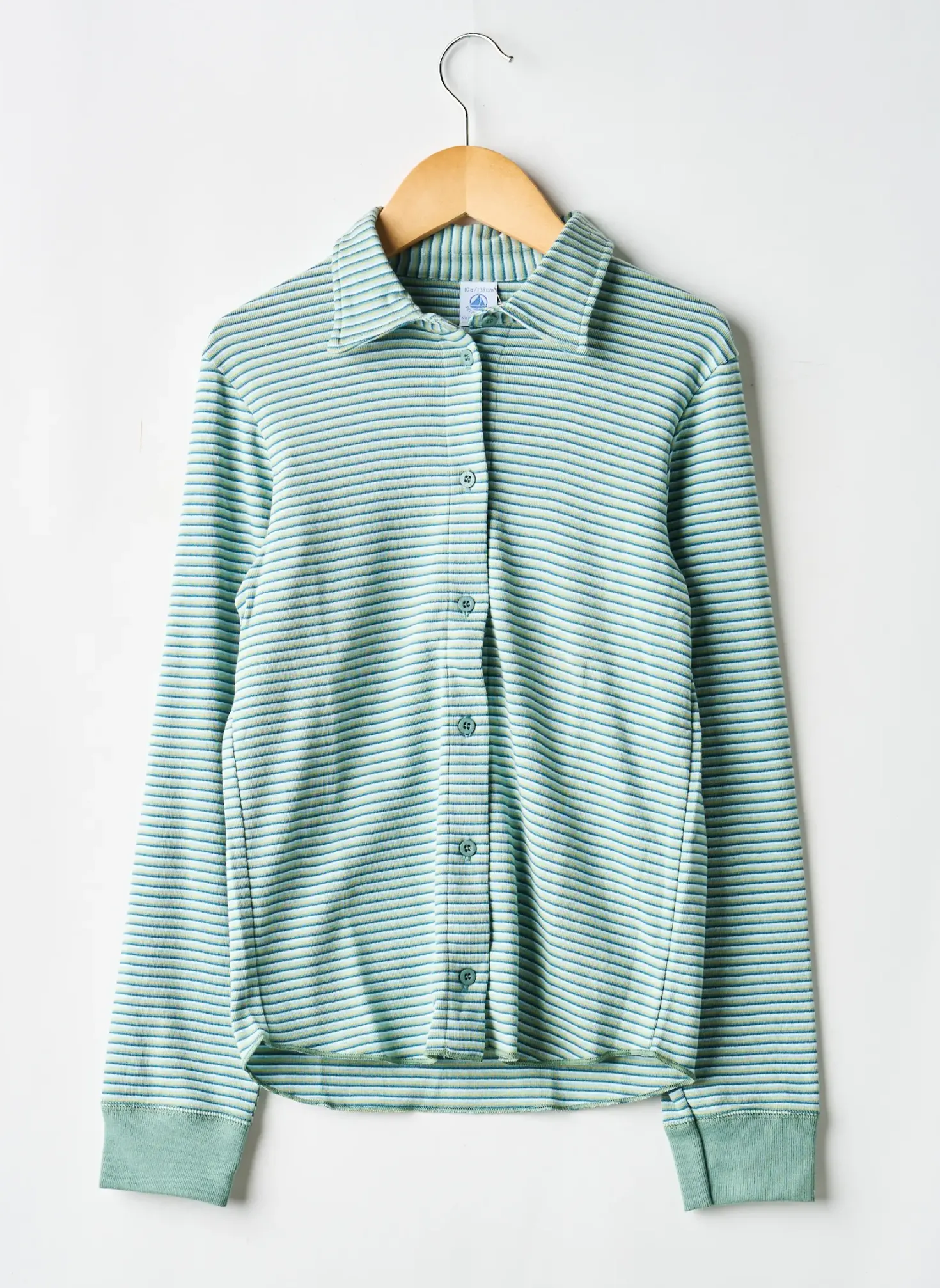 Chemise Manches Longues Petit Bateau Vert