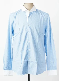 Chemise Manches Longues Pierre Cardin Bleu