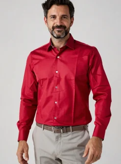 Chemise Manches Longues Pierre Talamon Rouge